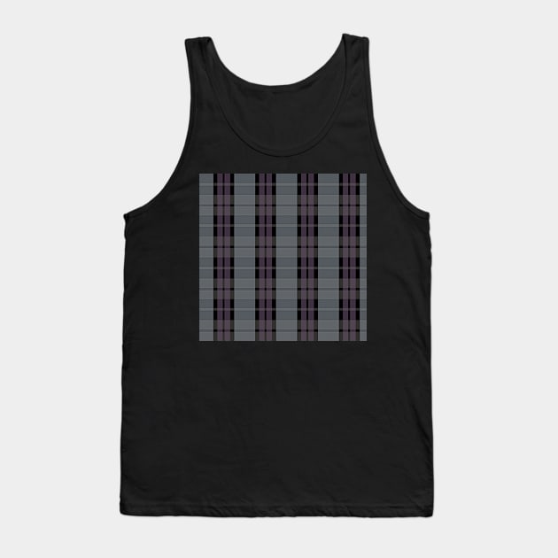 Grunge Aesthetic Daviana 2 Hand Drawn Textured Plaid Pattern Tank Top by GenAumonier